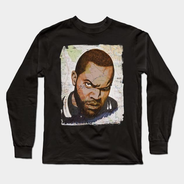 Ice Cube from California Long Sleeve T-Shirt by kylewillis